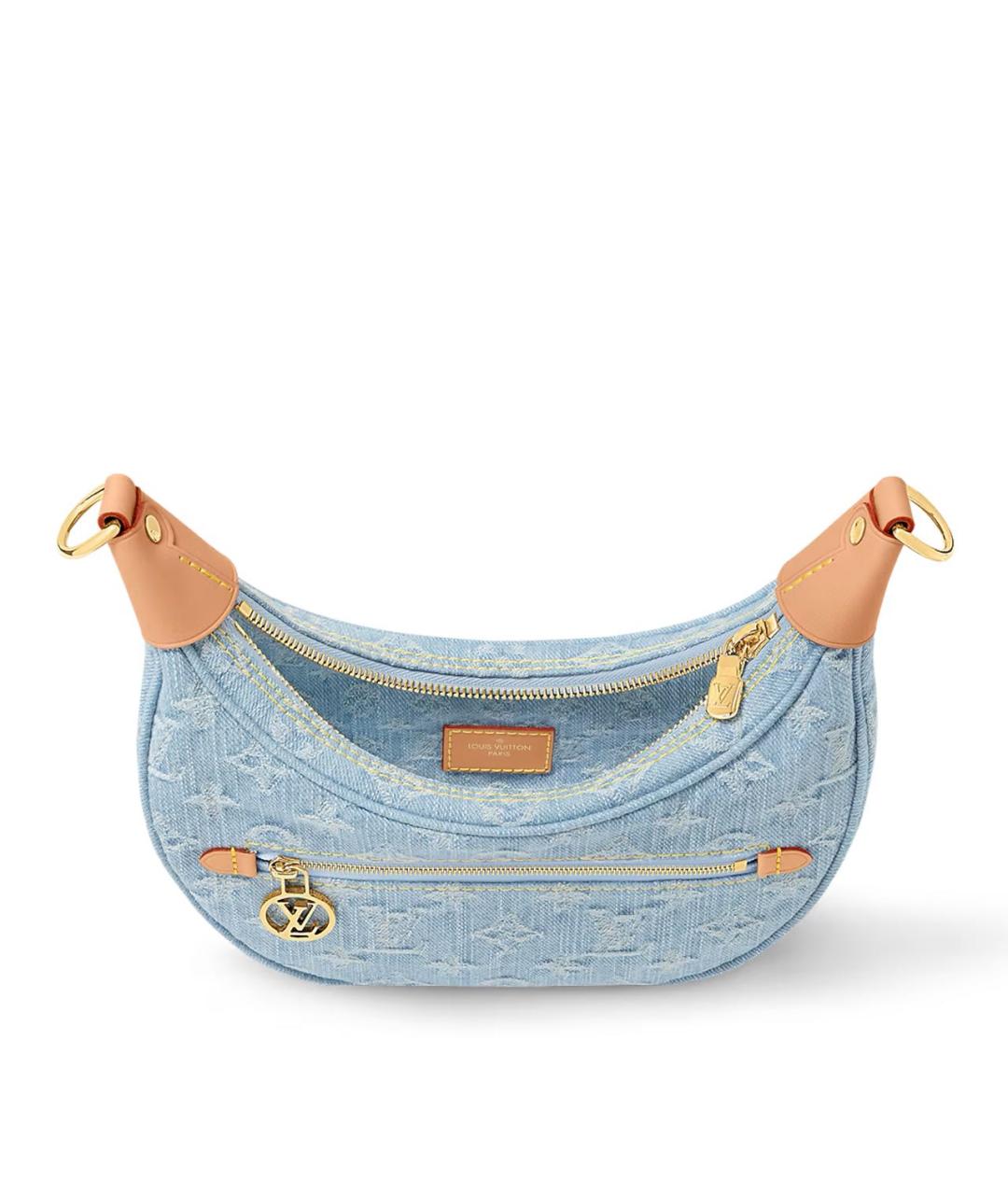 LOUIS VUITTON Голубая сумка с короткими ручками, фото 3