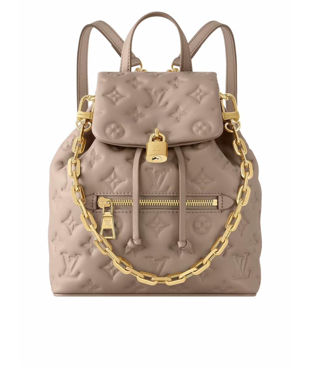 LOUIS VUITTON Бежевая сумка с короткими ручками, фото 1