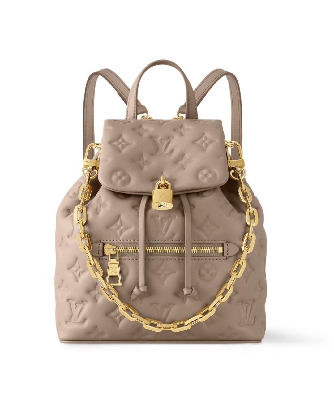 LOUIS VUITTON Бежевая сумка с короткими ручками, фото 7