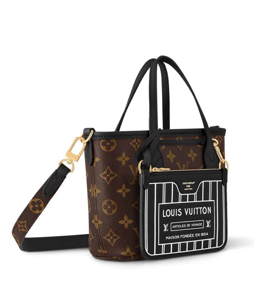 LOUIS VUITTON Черная сумка с короткими ручками, фото 2