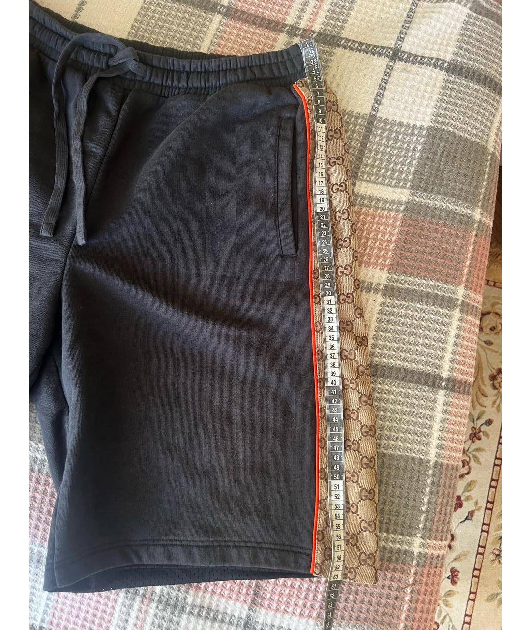 GUCCI Черные хлопковые шорты, фото 4