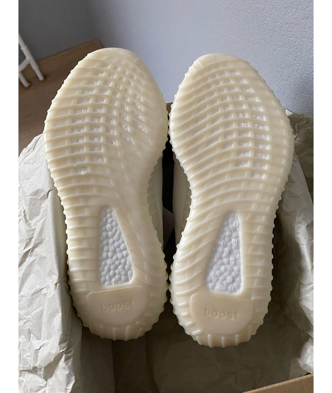 ADIDAS YEEZY Белые текстильные кроссовки, фото 5