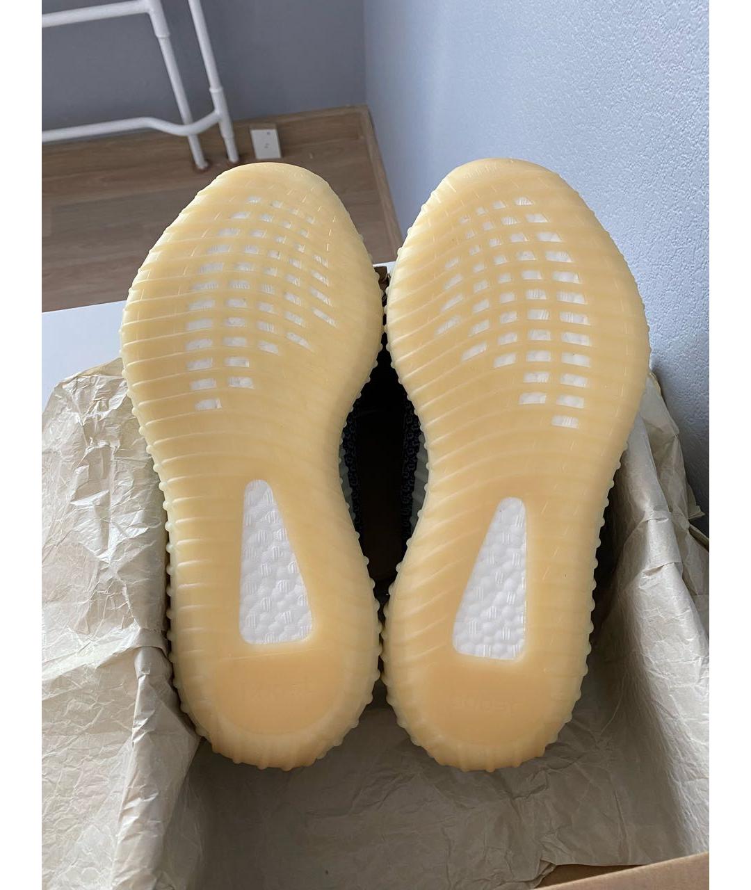 ADIDAS YEEZY Темно-синие текстильные кроссовки, фото 5