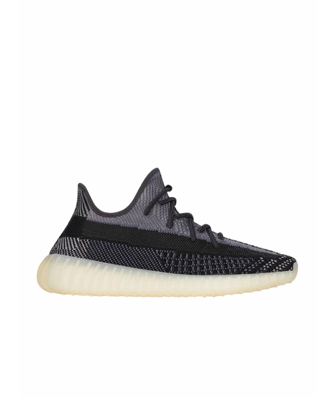 ADIDAS YEEZY Темно-синие текстильные кроссовки, фото 1
