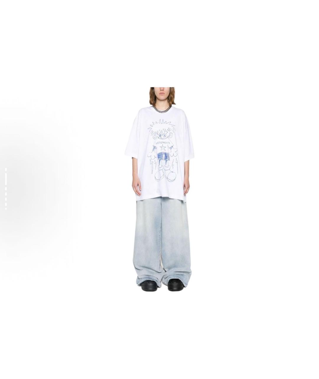 VETEMENTS Белая хлопковая футболка, фото 2