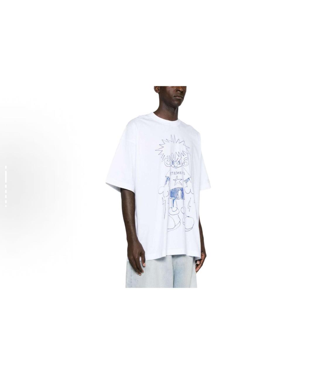 VETEMENTS Белая хлопковая футболка, фото 4