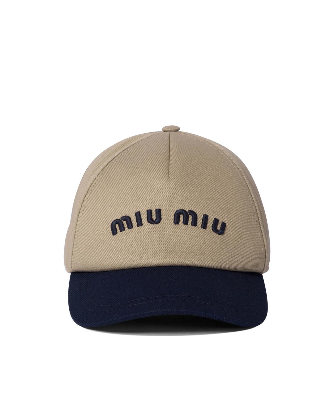MIU MIU Бежевая кепка, фото 1