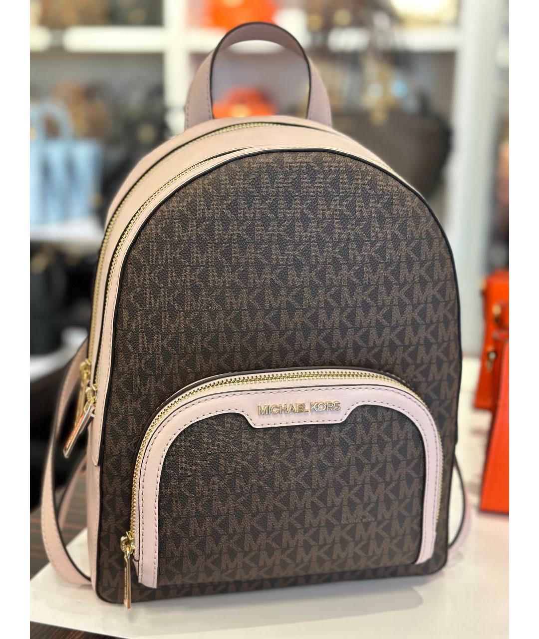 MICHAEL KORS Коричневый рюкзак из искусственной кожи, фото 6
