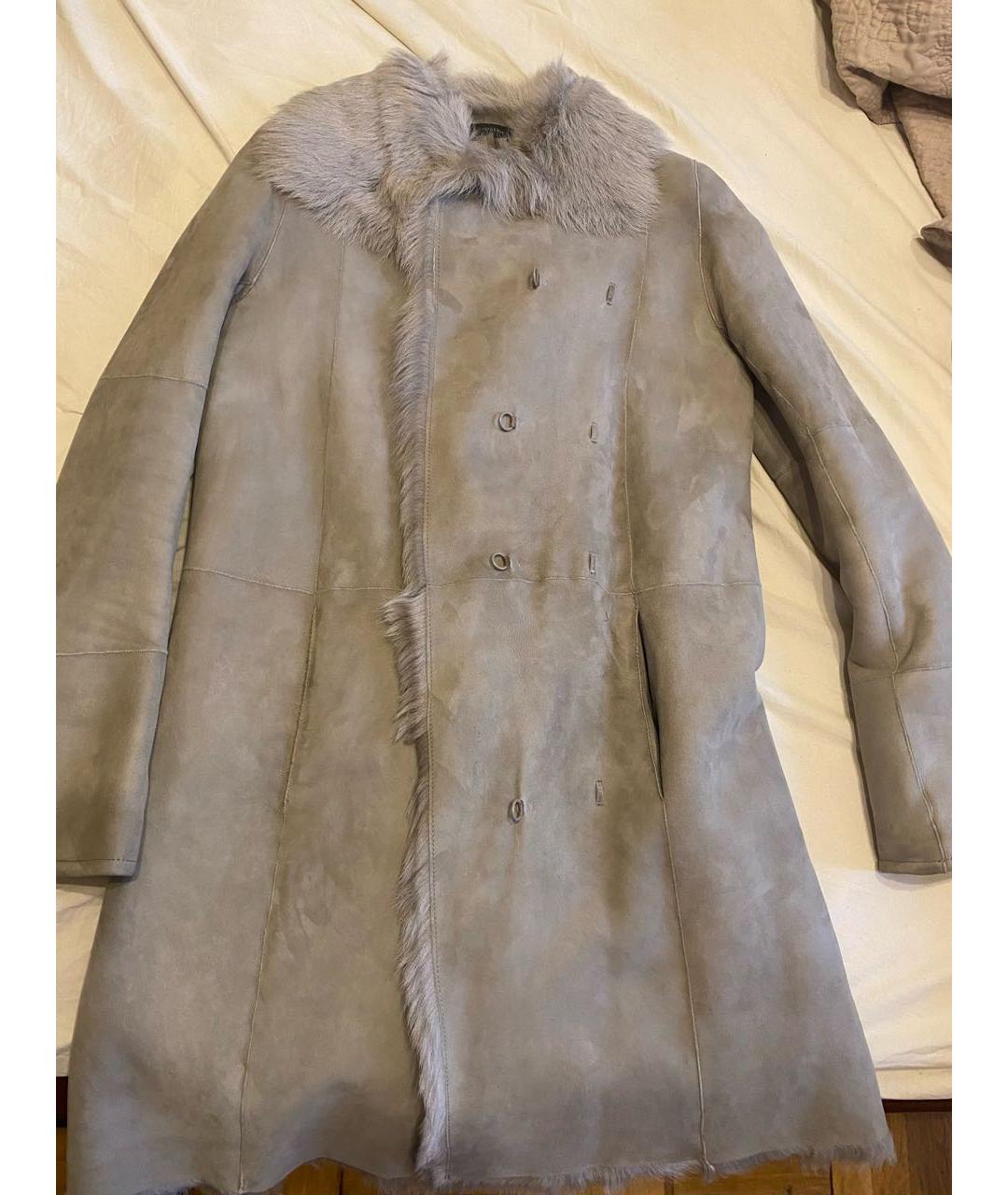 JOSEPH Серая меховая дубленка, фото 2