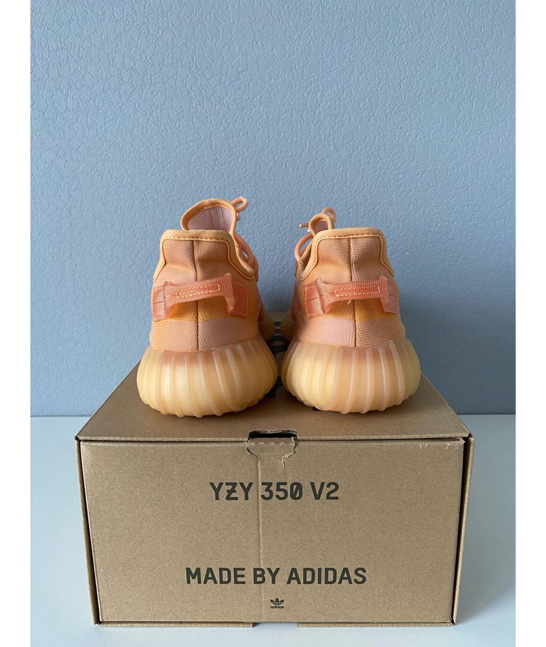 ADIDAS YEEZY Оранжевое текстильные кроссовки, фото 5