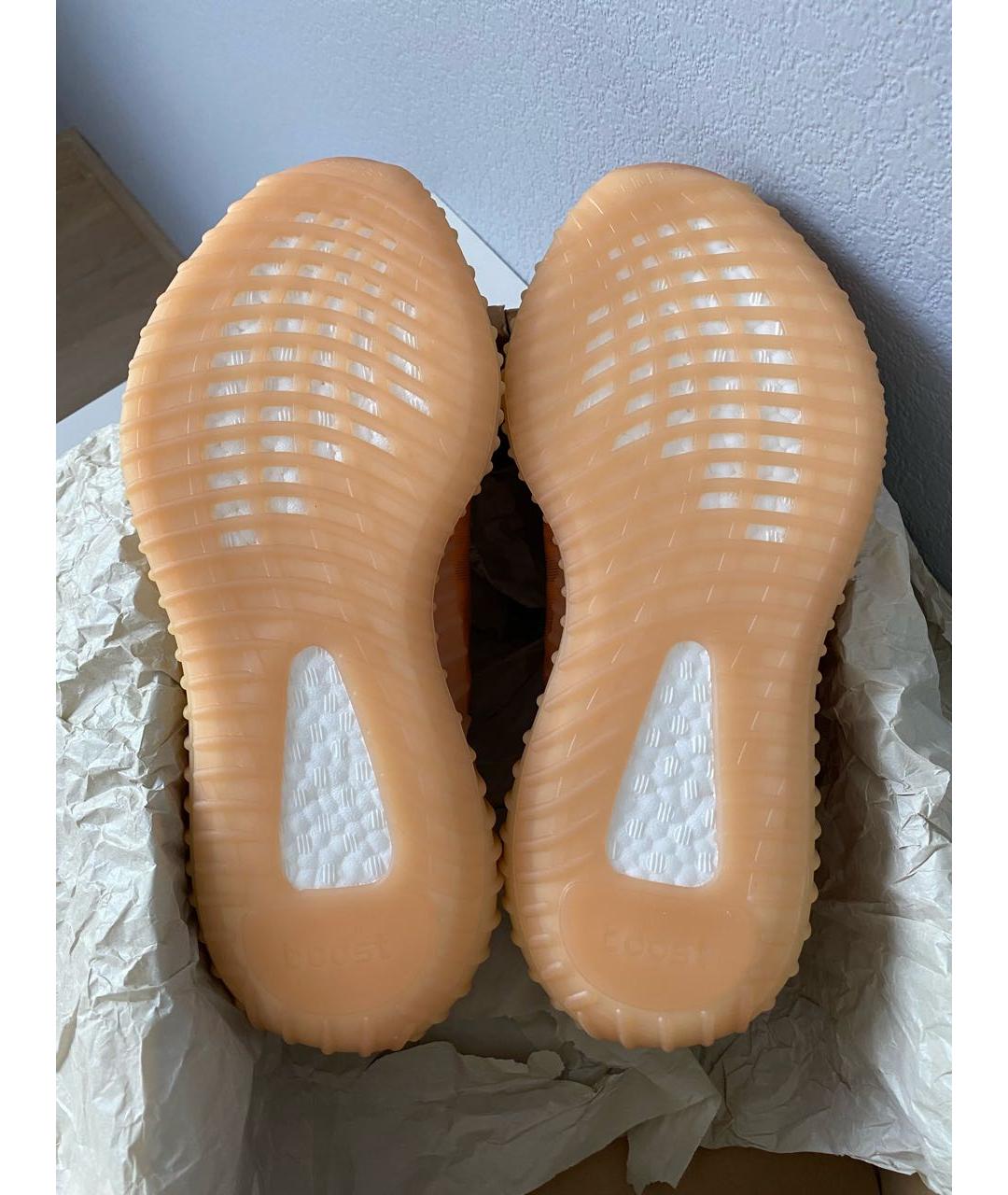 ADIDAS YEEZY Оранжевое текстильные кроссовки, фото 6