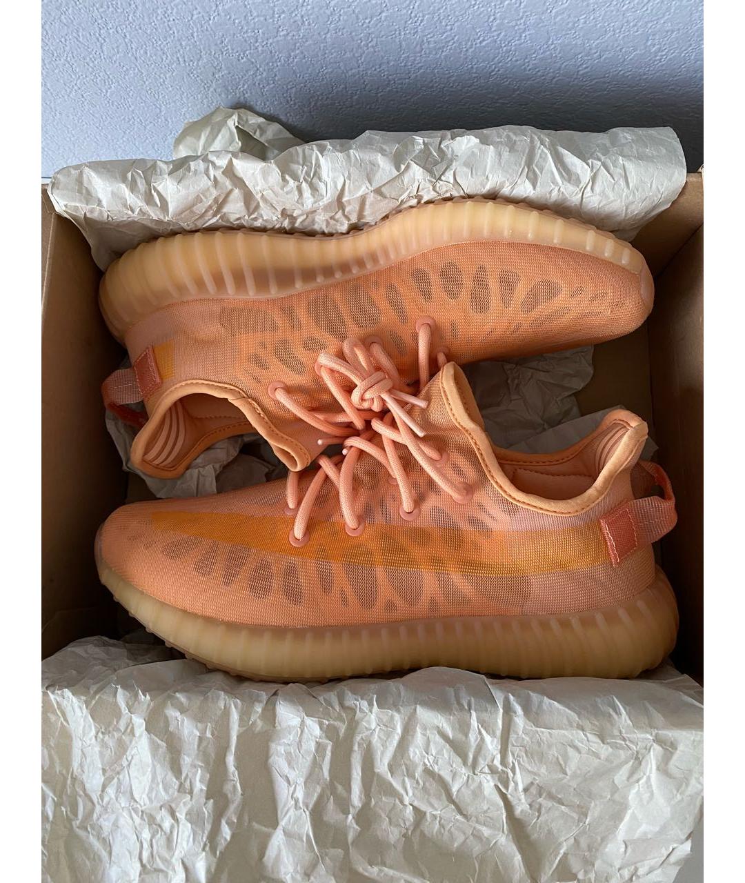 ADIDAS YEEZY Оранжевое текстильные кроссовки, фото 2