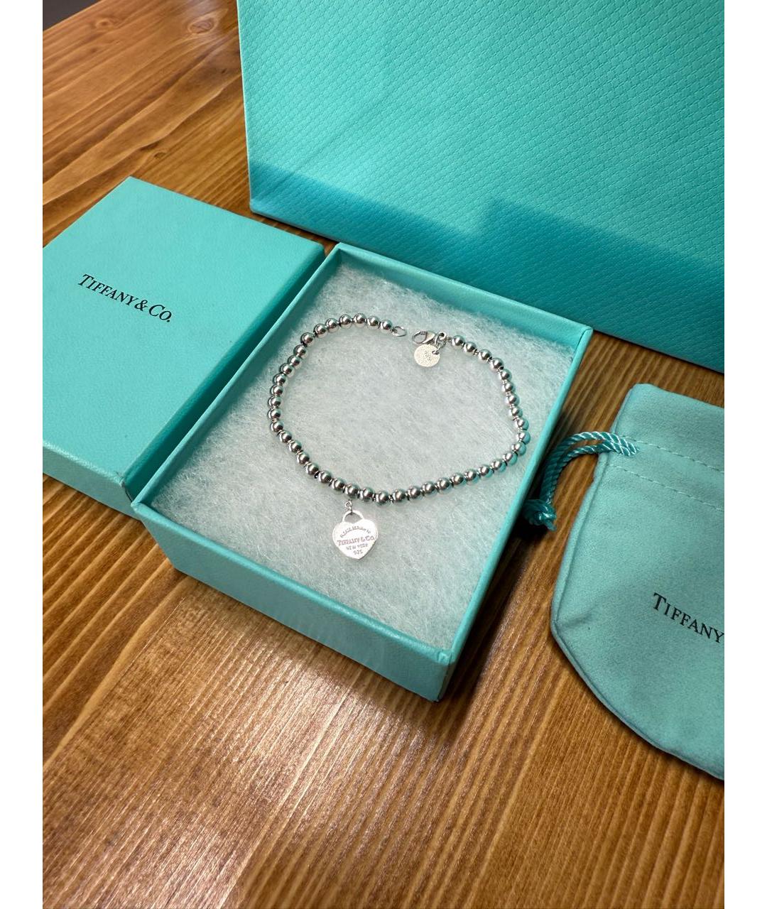 TIFFANY&CO Бирюзовый серебряный браслет, фото 3