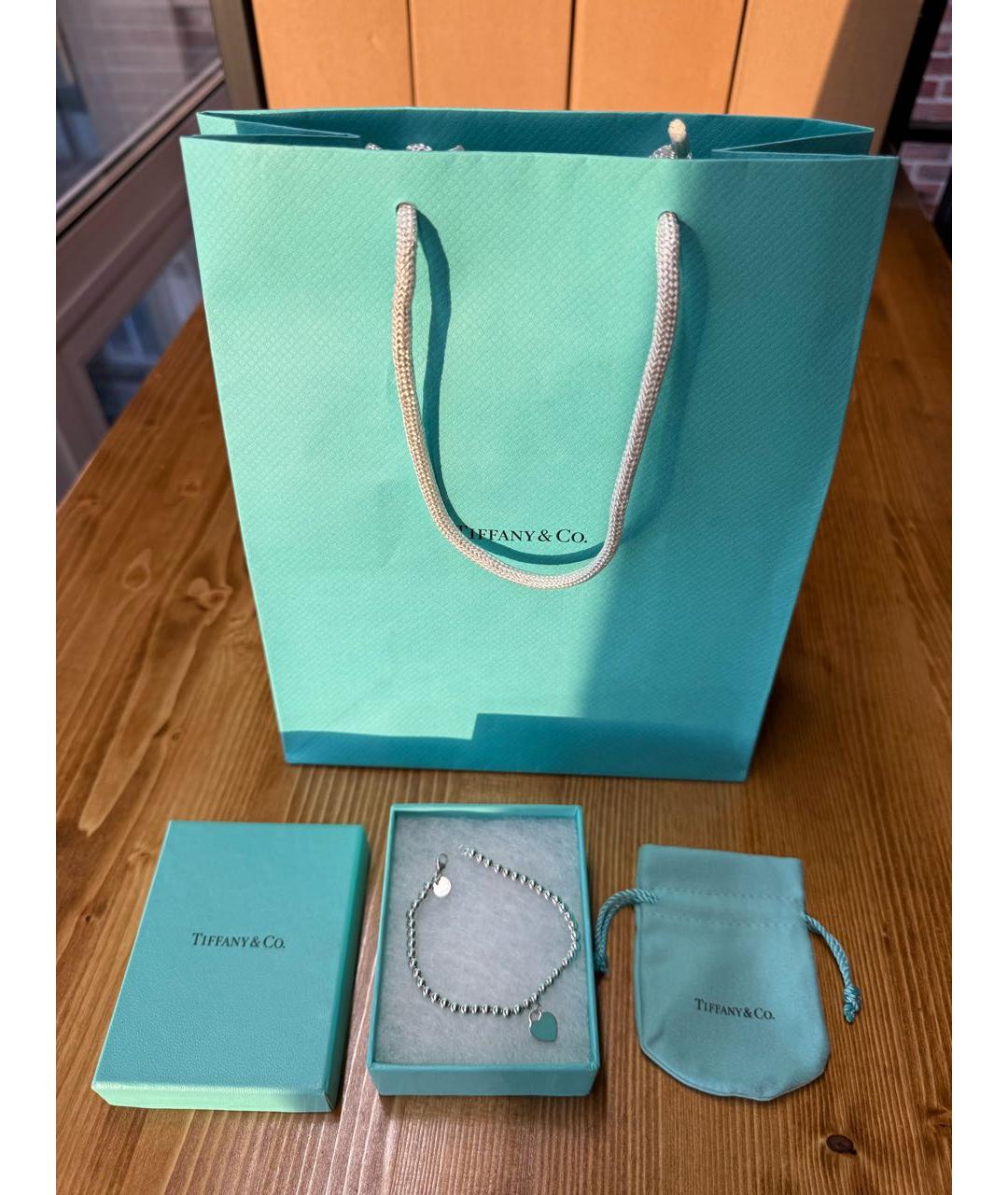 TIFFANY&CO Бирюзовый серебряный браслет, фото 4