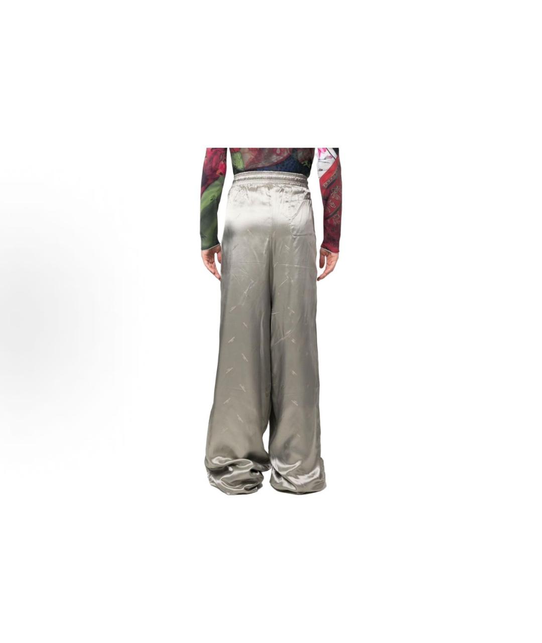 VETEMENTS Серые вискозные повседневные брюки, фото 3