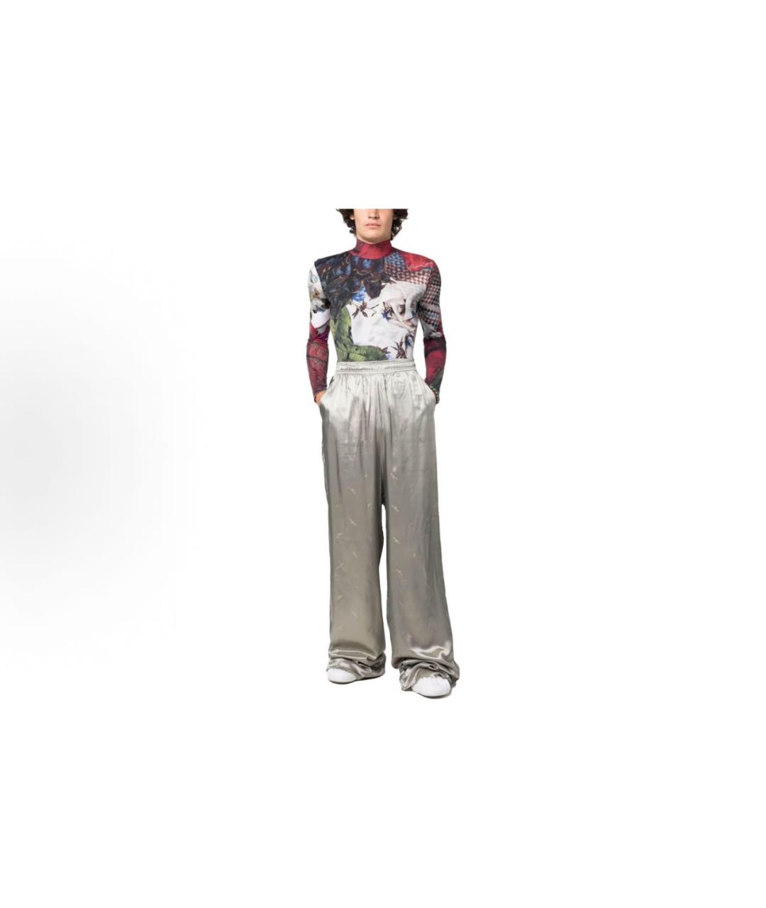 VETEMENTS Серые вискозные повседневные брюки, фото 2