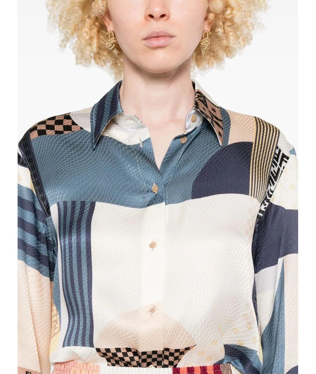 FENDI Мульти шелковая рубашка, фото 3