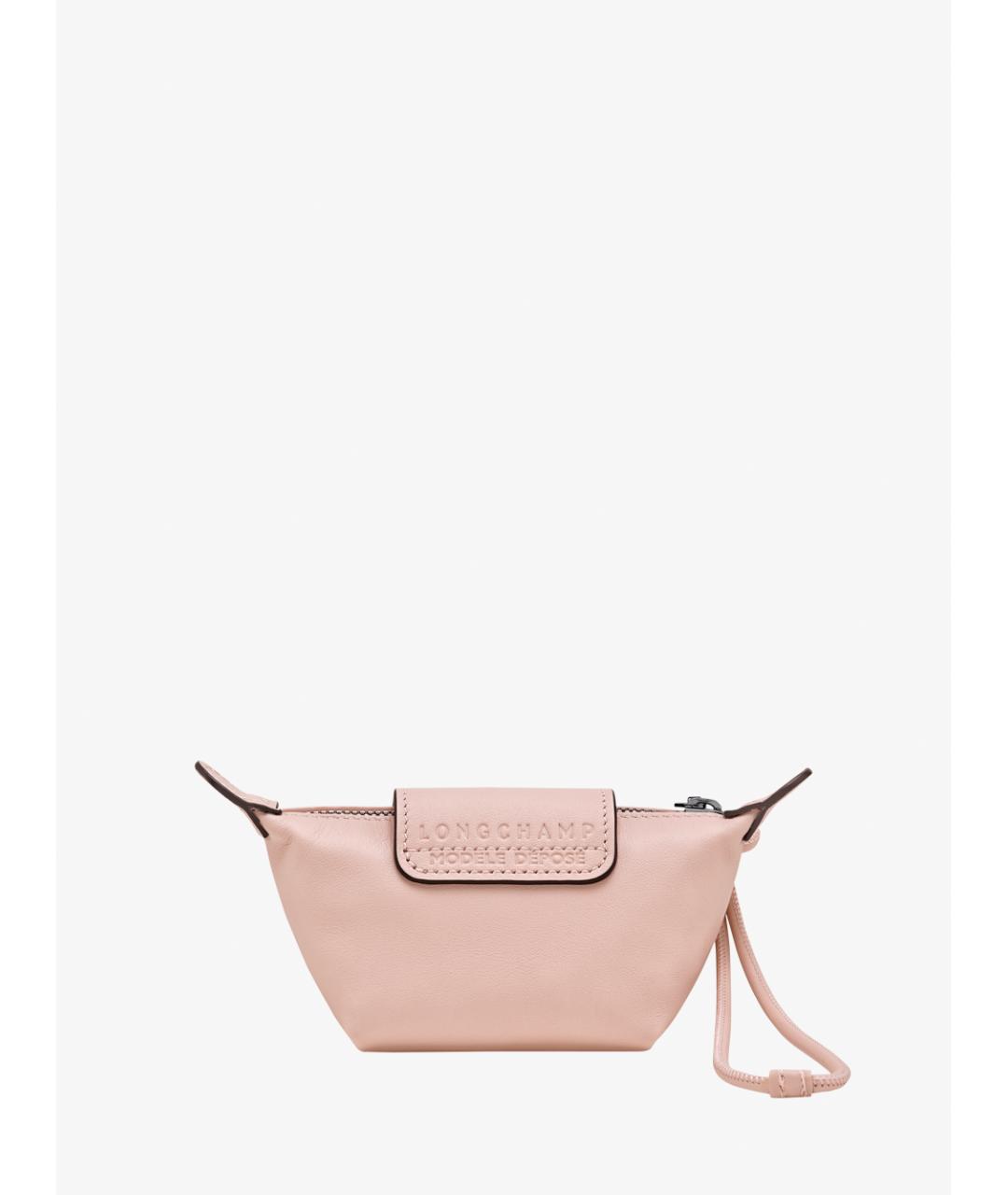 LONGCHAMP Розовый кожаный кошелек, фото 2