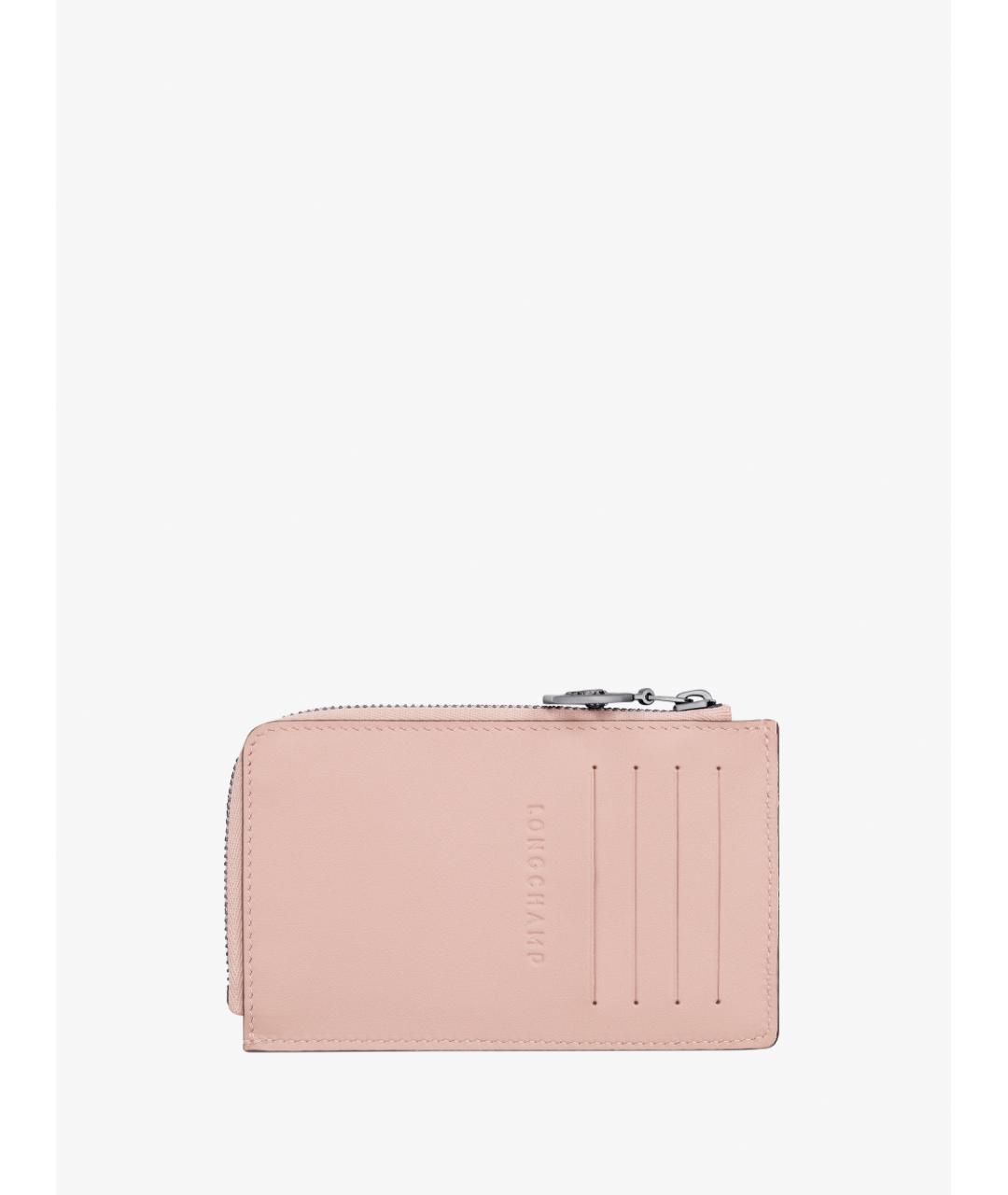 LONGCHAMP Розовый кожаный кошелек, фото 2