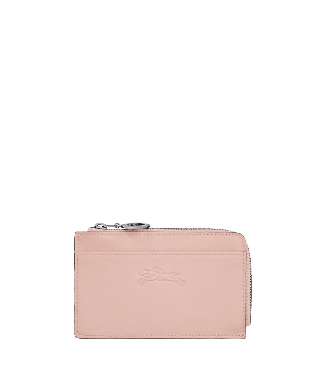 LONGCHAMP Розовый кожаный кошелек, фото 1