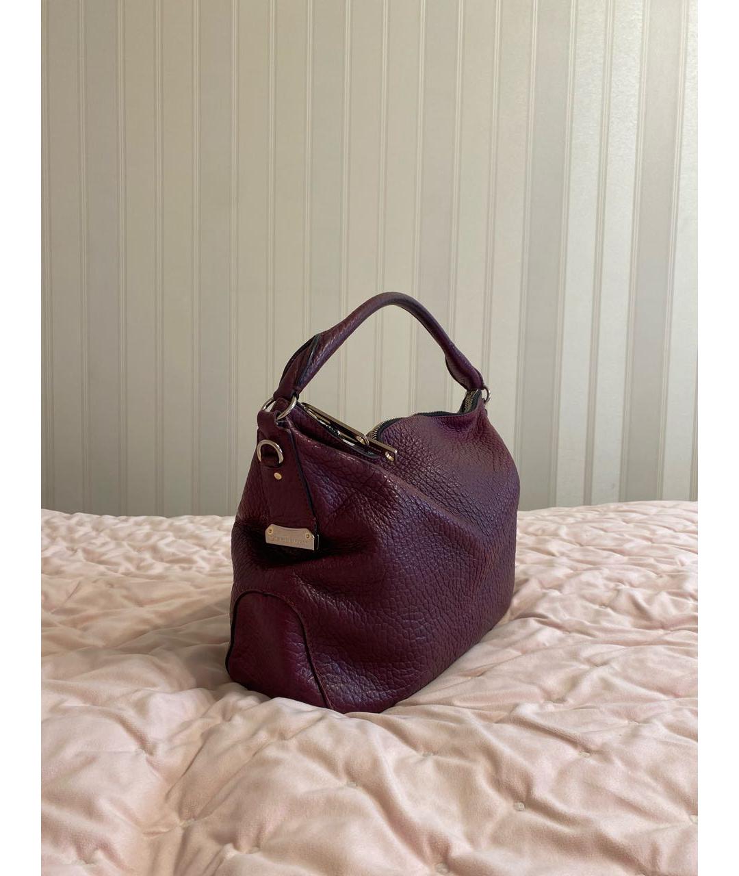 BURBERRY Фиолетовая кожаная сумка через плечо, фото 2
