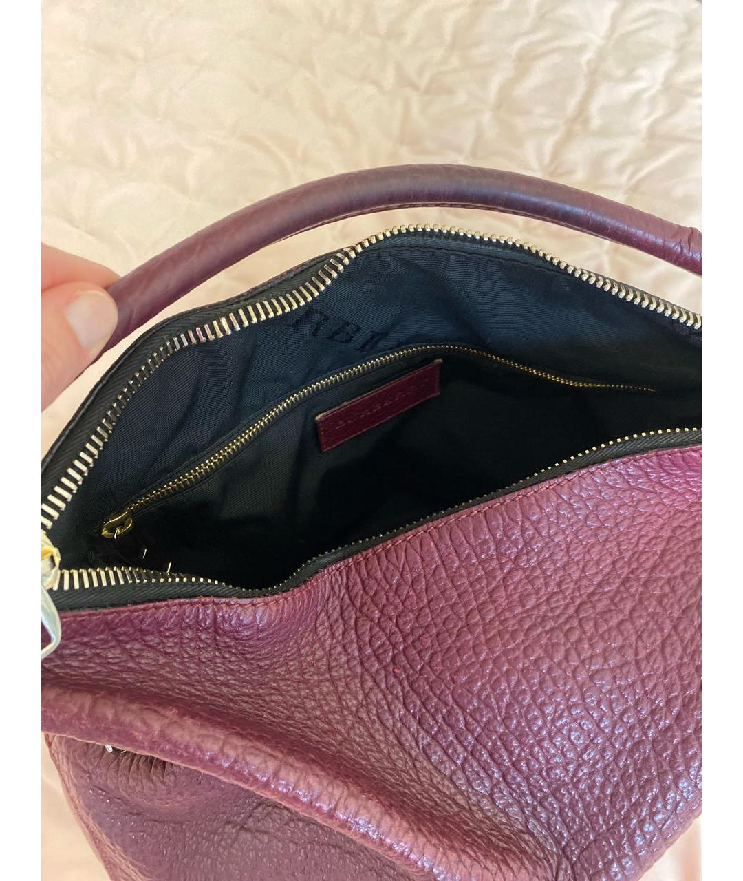 BURBERRY Фиолетовая кожаная сумка через плечо, фото 4