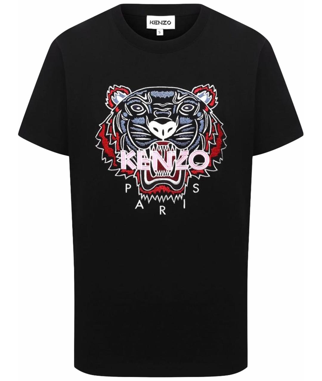 KENZO Черная хлопковая футболка, фото 1