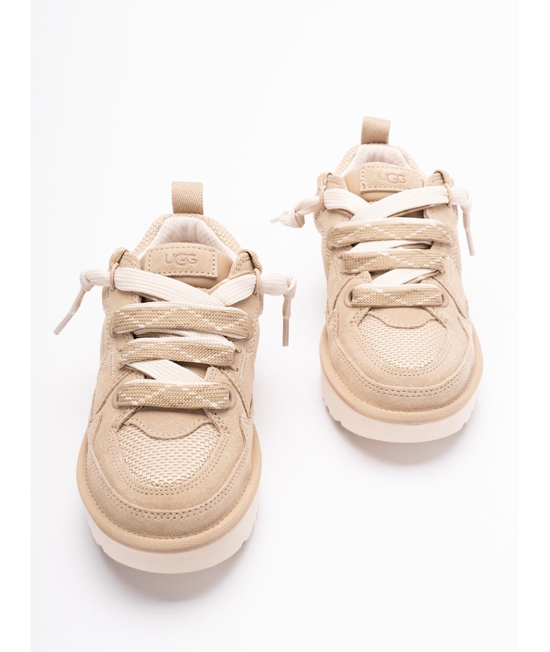 UGG AUSTRALIA Бежевые кожаные кроссовки, фото 5