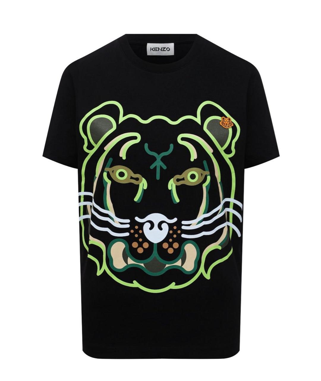 KENZO Черная хлопковая футболка, фото 3