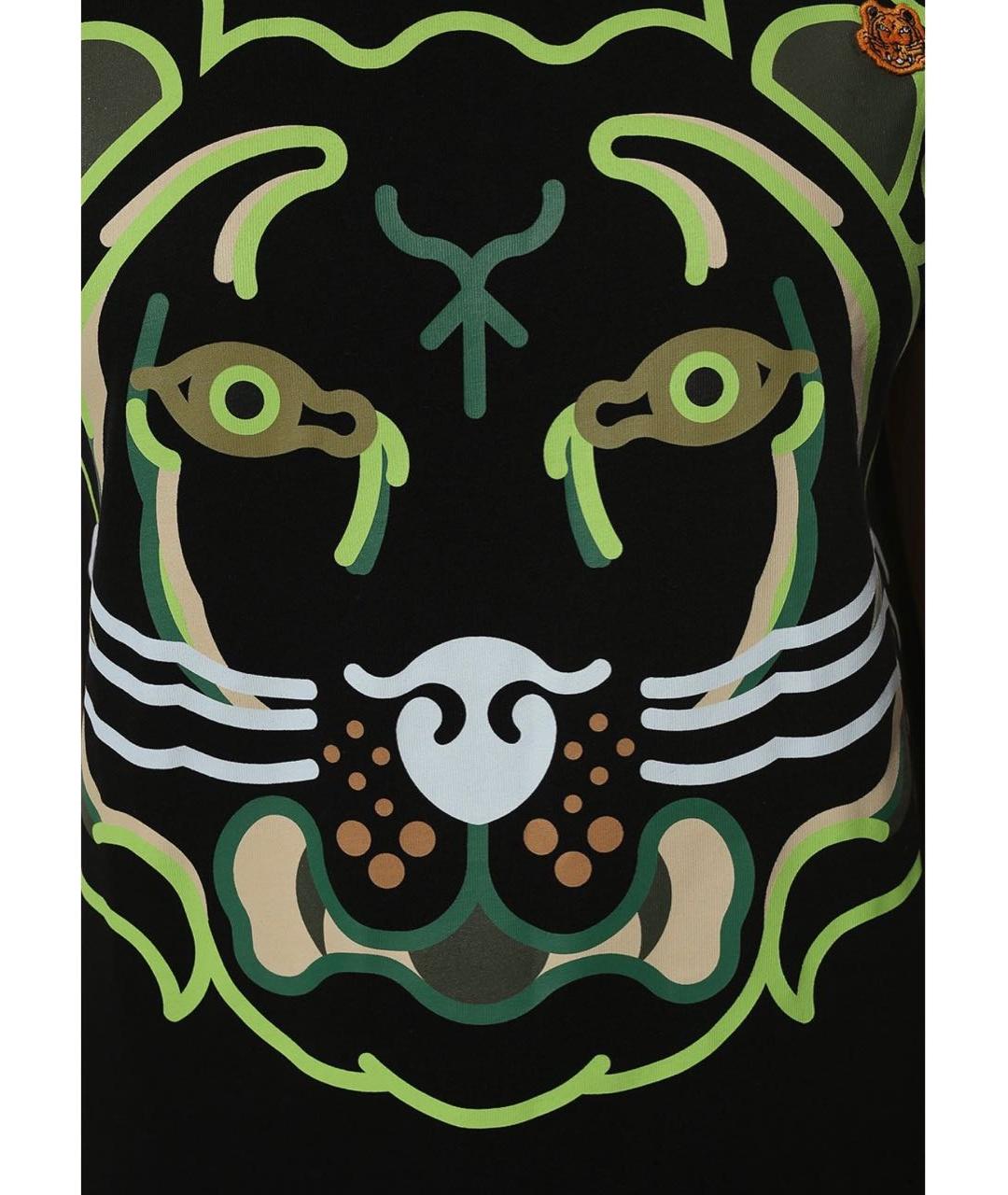 KENZO Черная хлопковая футболка, фото 2