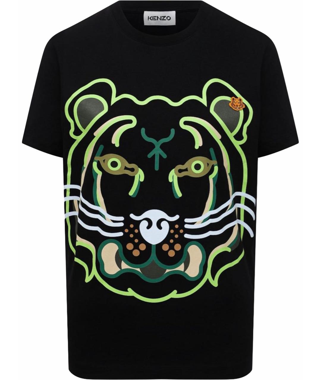 KENZO Черная хлопковая футболка, фото 1