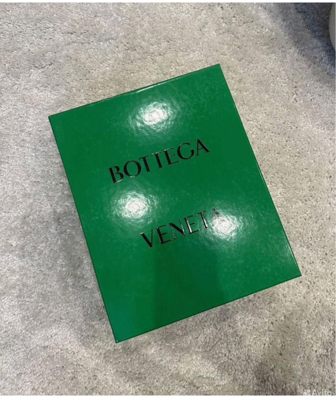 BOTTEGA VENETA Черные кожаные низкие кроссовки / кеды, фото 7