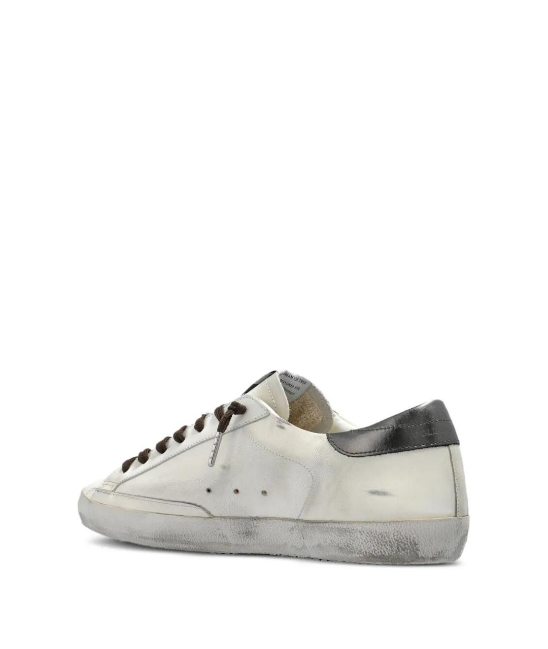 GOLDEN GOOSE DELUXE BRAND Бежевые кожаные низкие кроссовки / кеды, фото 3