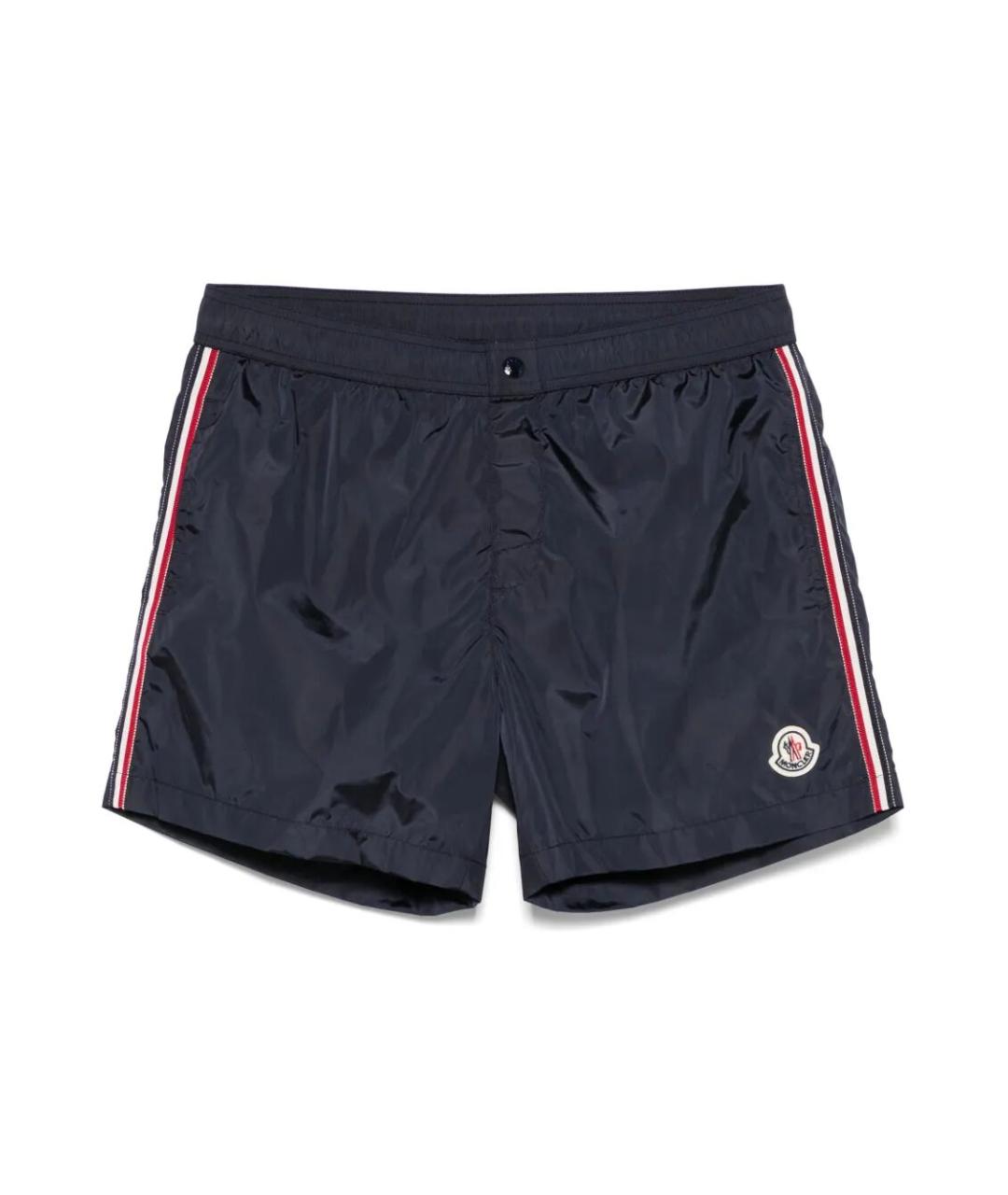 MONCLER Темно-синие полиамидовые плавки, фото 1