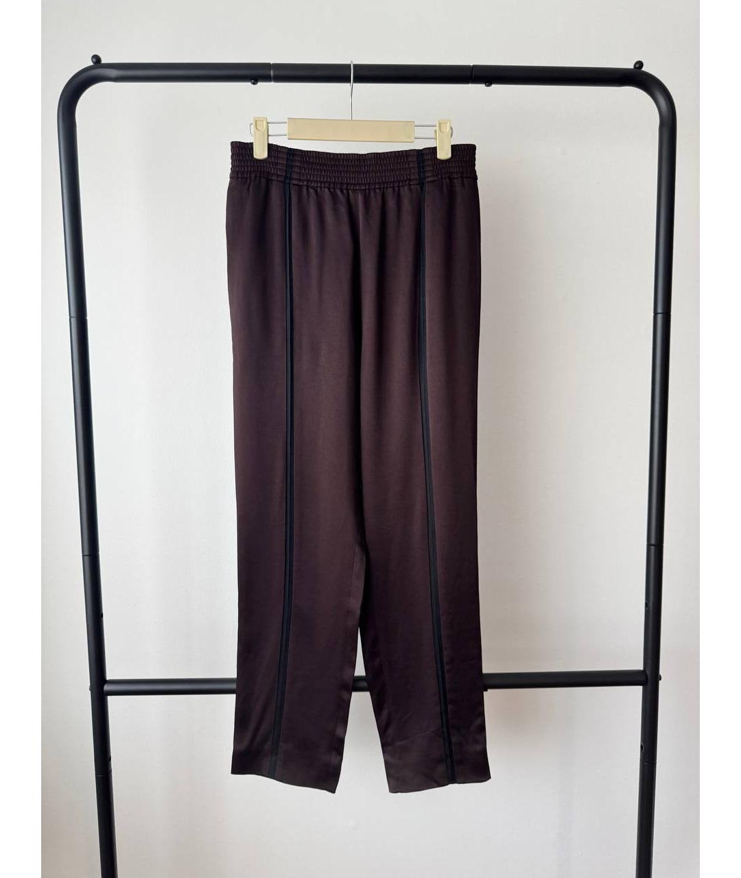 HAIDER ACKERMANN Бордовые ацетатные повседневные брюки, фото 6