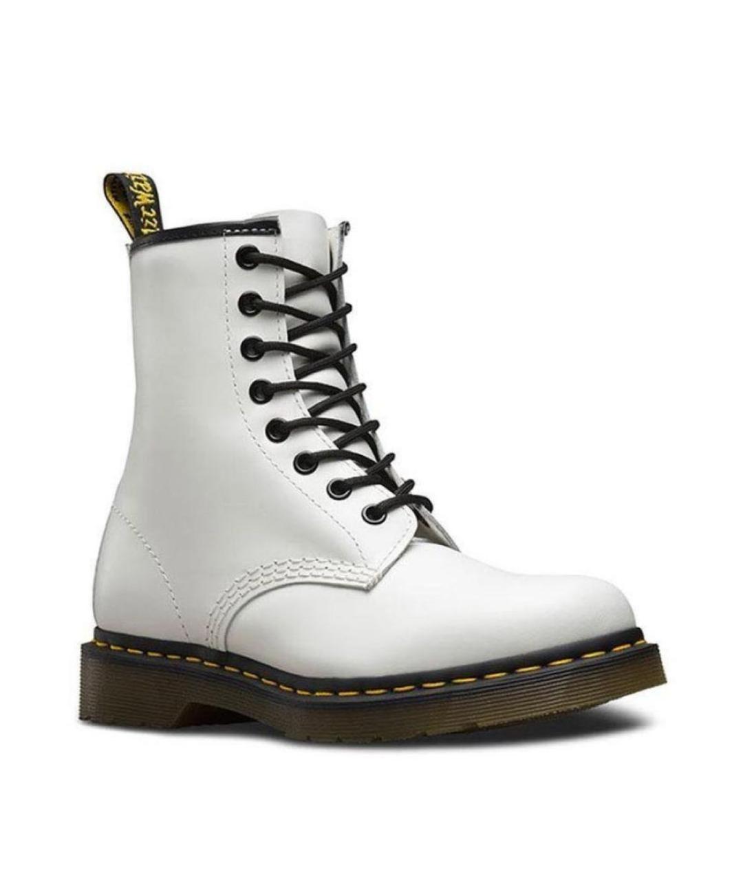 DR. MARTENS Белые кожаные высокие ботинки, фото 9