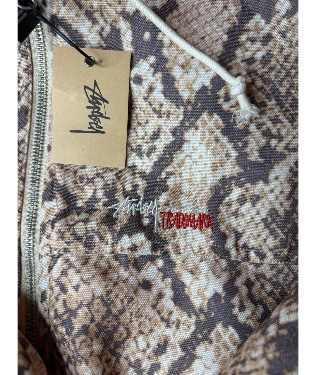 STUSSY Бежевая хлопковая куртка, фото 3