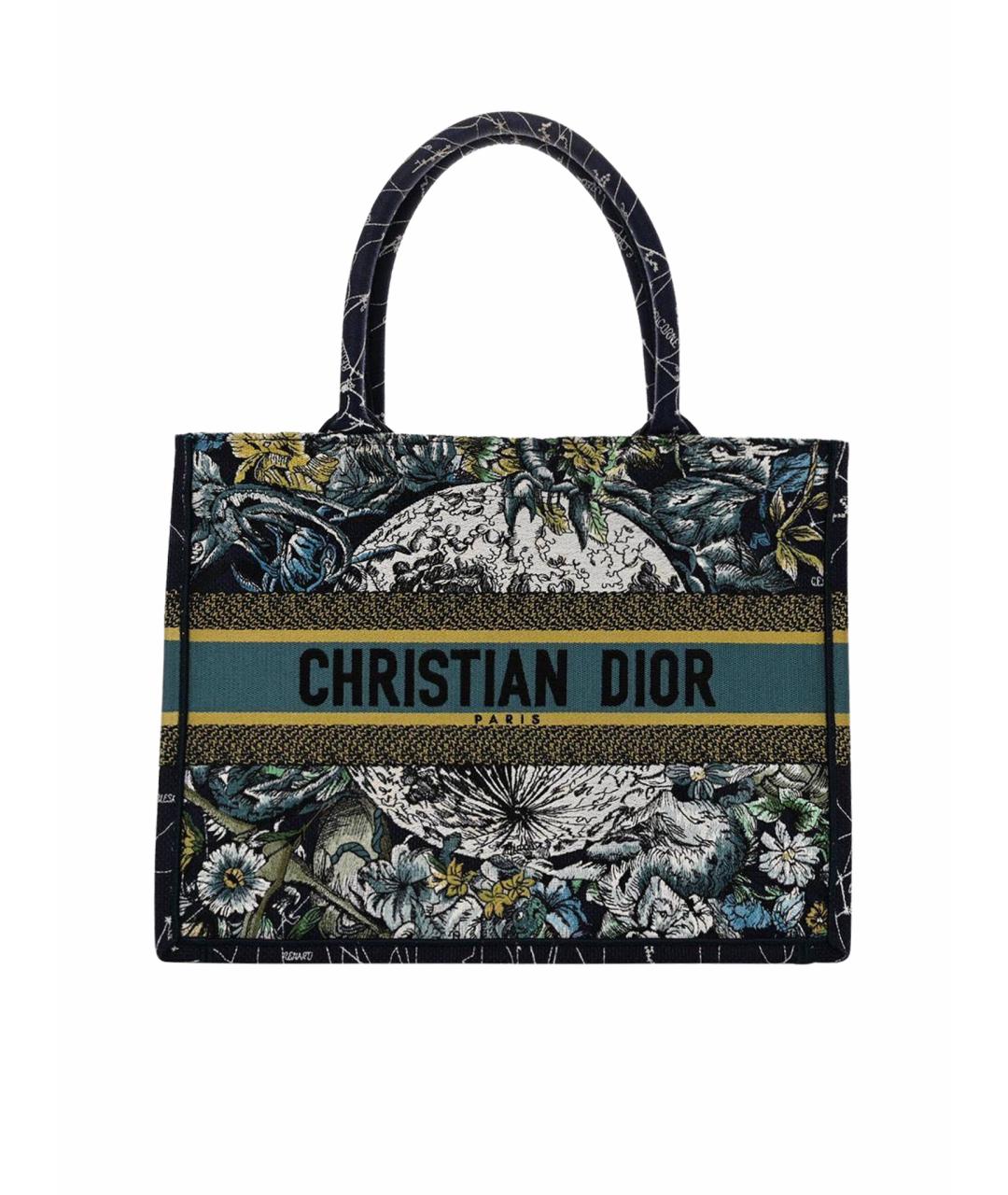 CHRISTIAN DIOR Черная хлопковая сумка тоут, фото 1