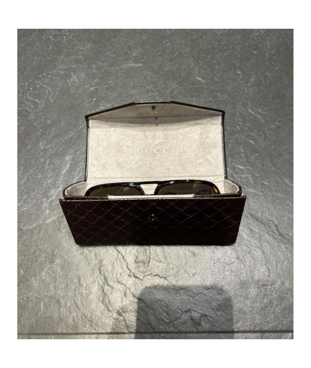 GUCCI Коричневые солнцезащитные очки, фото 5
