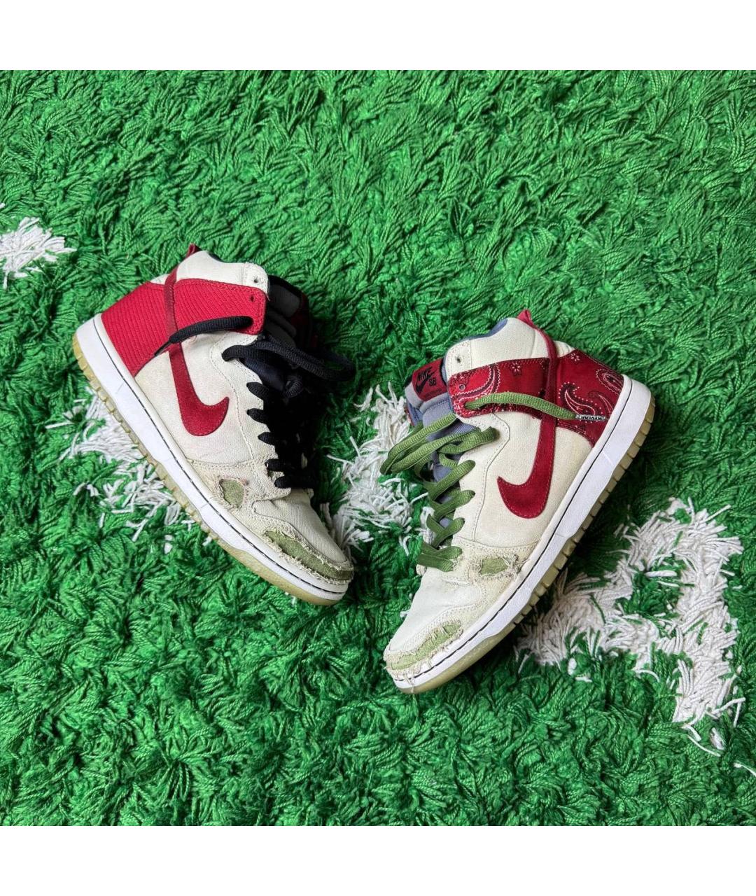NIKE Бежевые высокие кроссовки / кеды, фото 8