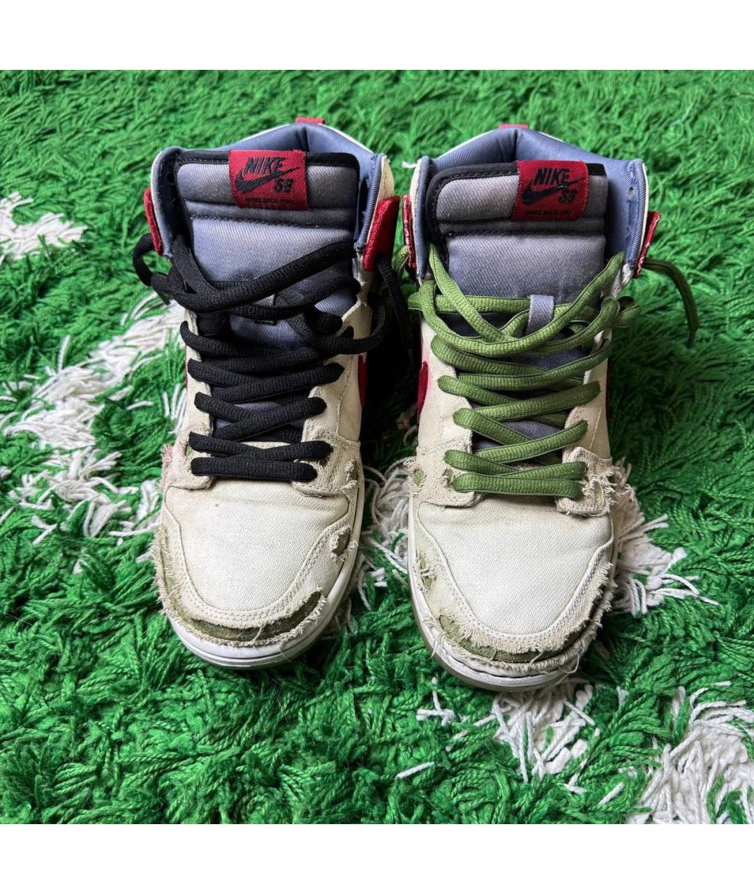NIKE Бежевые высокие кроссовки / кеды, фото 3