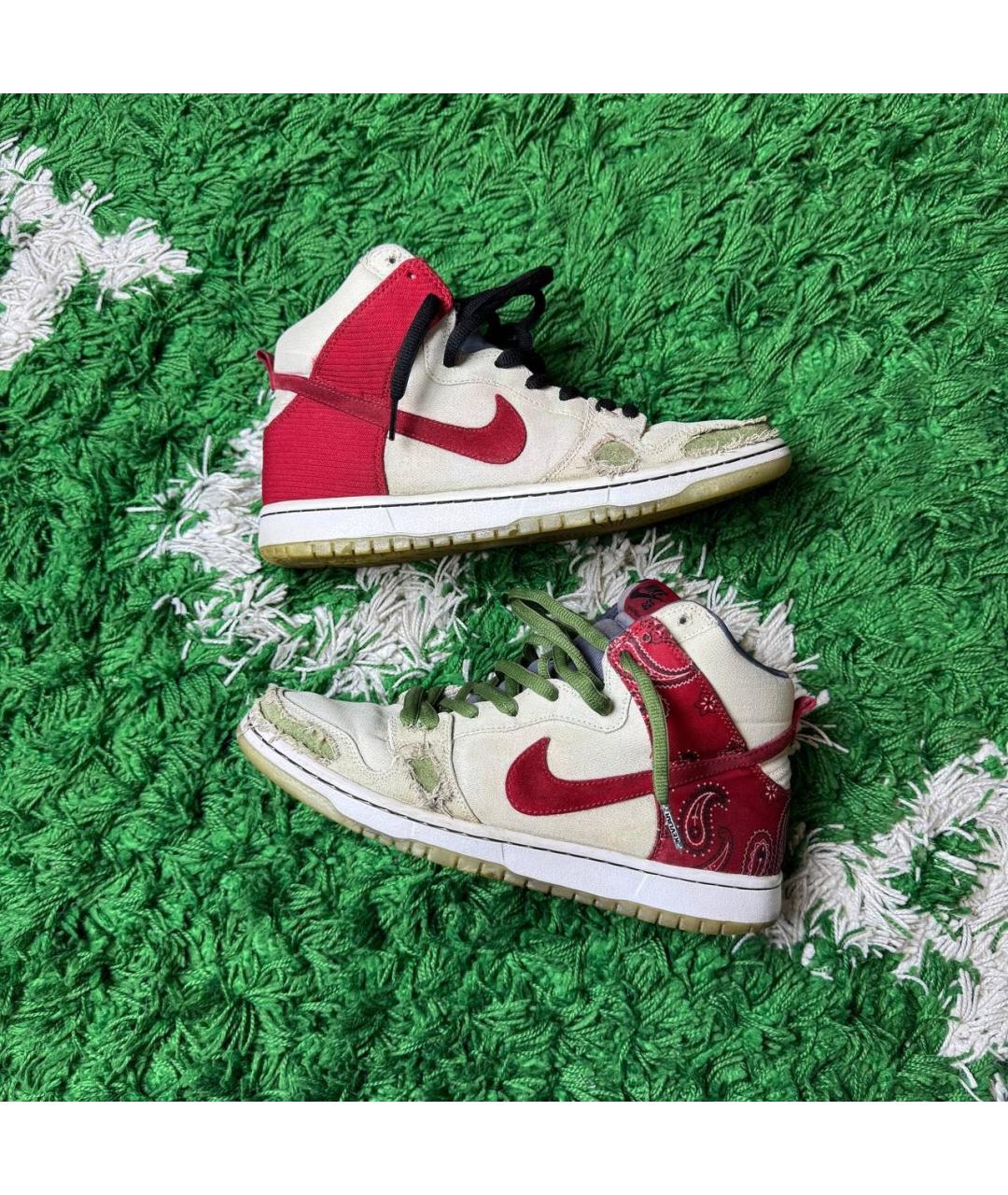 NIKE Бежевые высокие кроссовки / кеды, фото 2