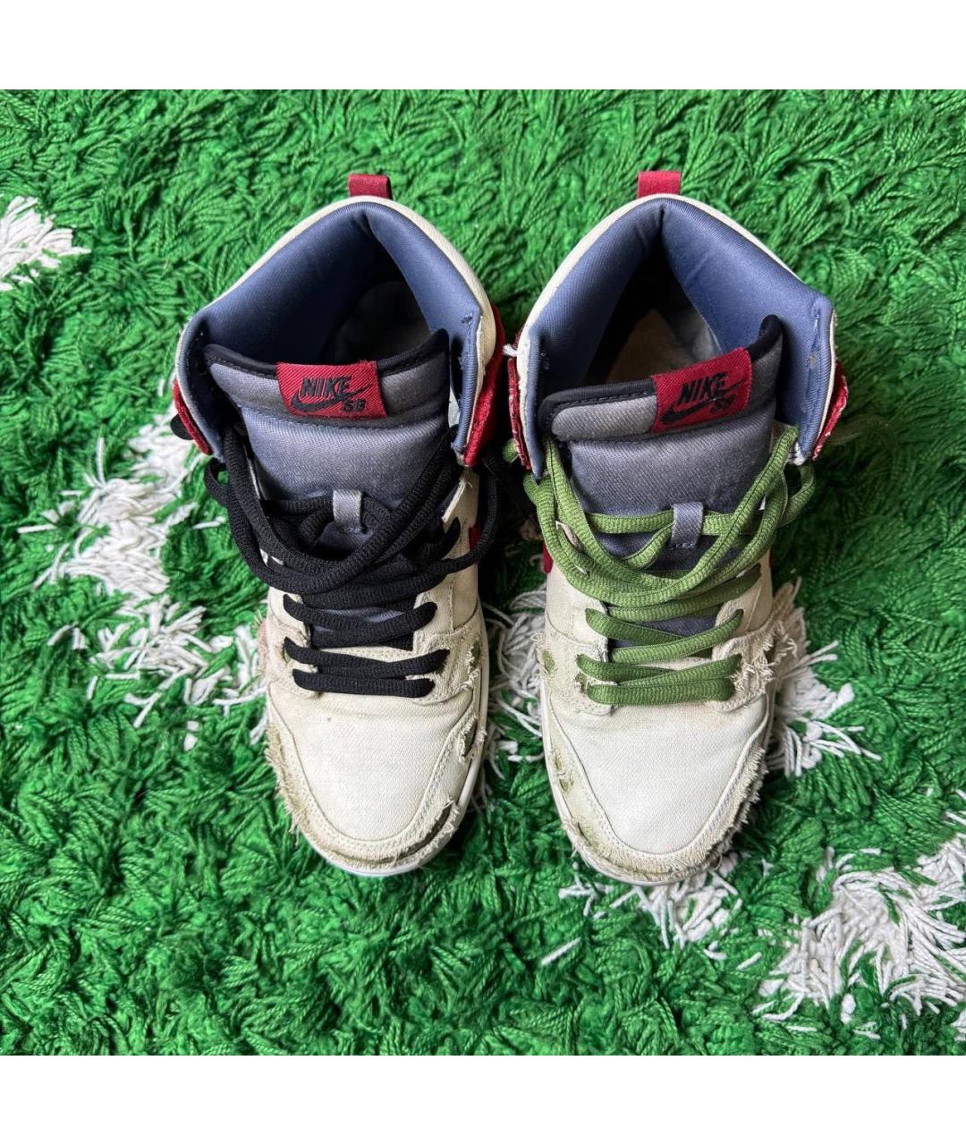 NIKE Бежевые высокие кроссовки / кеды, фото 4