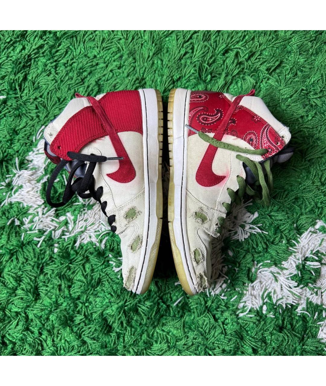NIKE Бежевые высокие кроссовки / кеды, фото 6