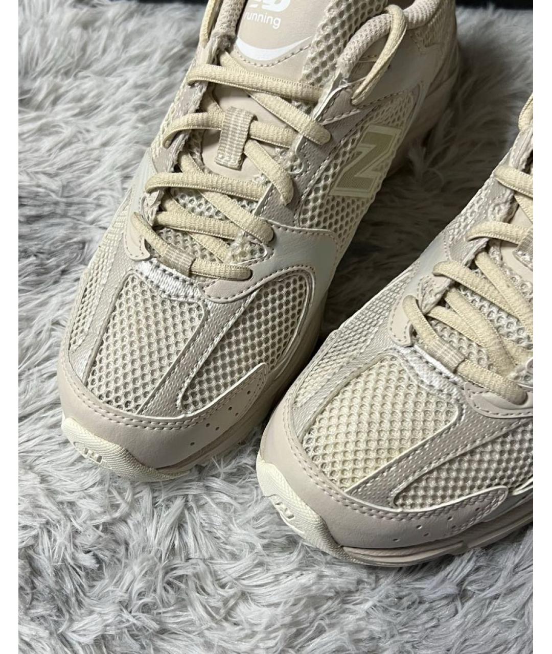 NEW BALANCE Бежевые синтетические низкие кроссовки / кеды, фото 7