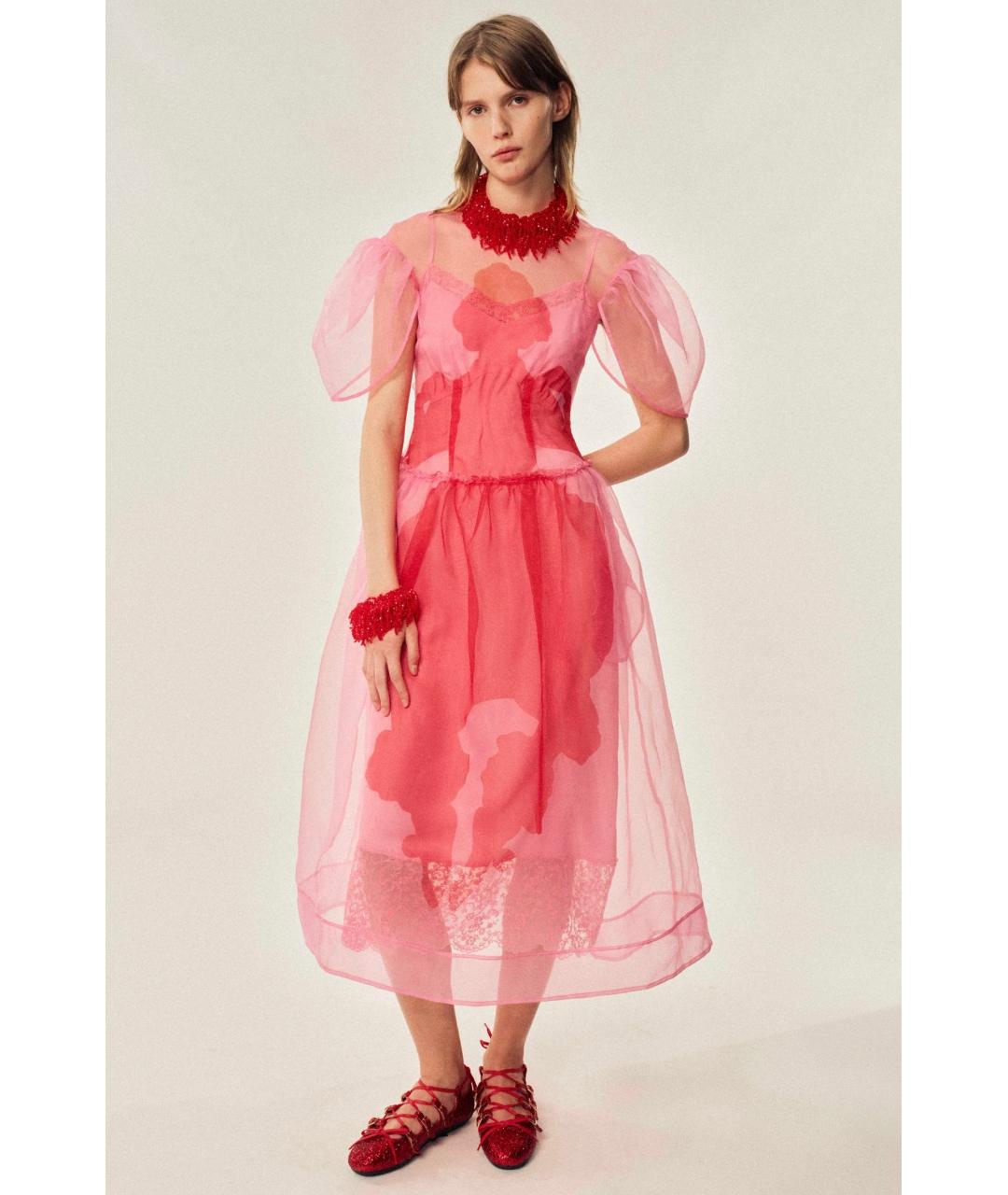 SIMONE ROCHA Розовое коктейльное платье, фото 5