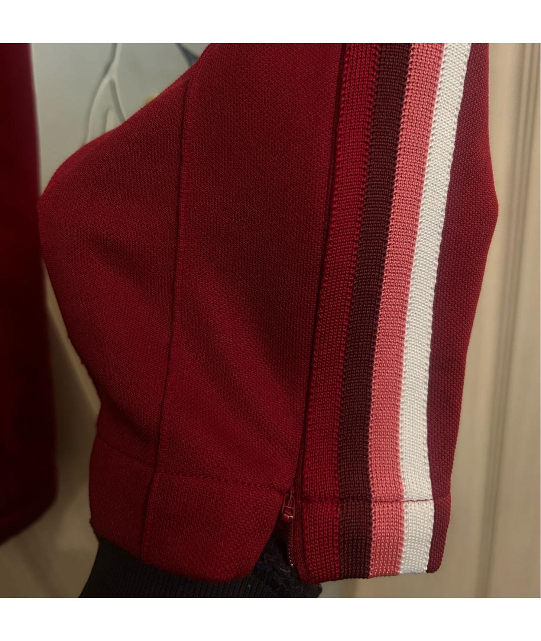 MONCLER Бордовые прямые брюки, фото 5