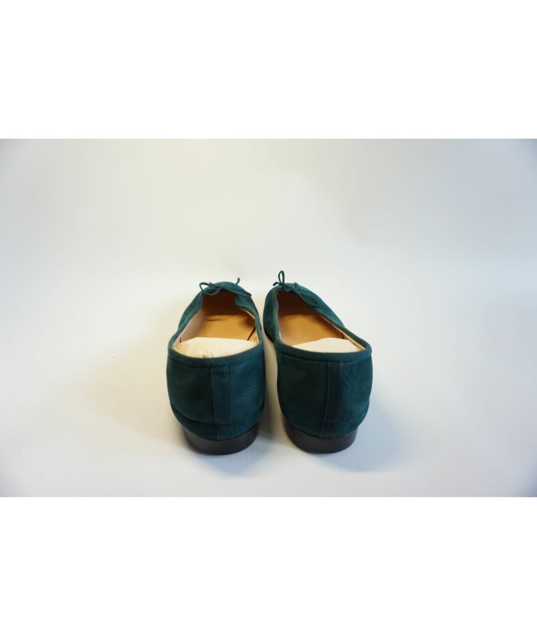 CHANEL PRE-OWNED Зеленые кожаные балетки, фото 4