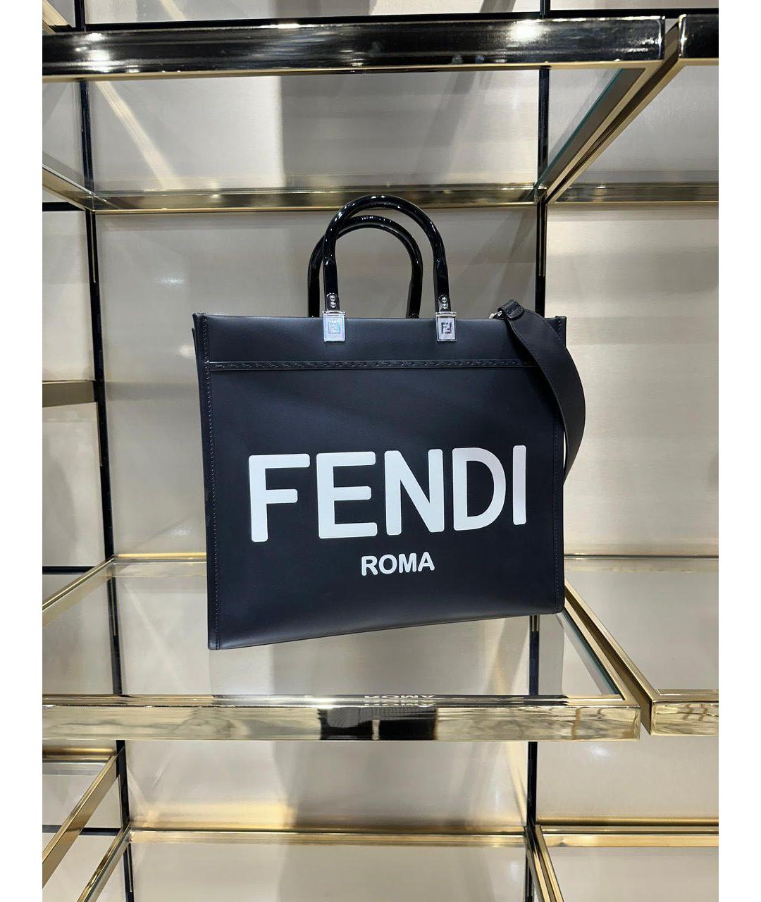 FENDI Черная сумка тоут, фото 3