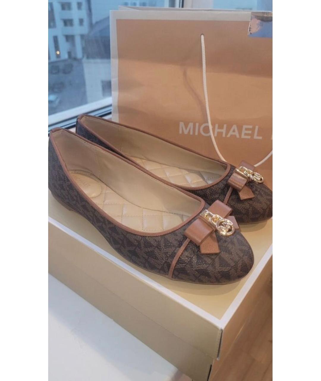 MICHAEL KORS Коричневые балетки, фото 6